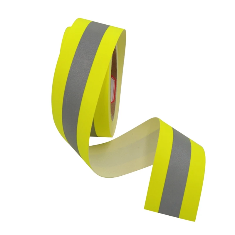 High Visibility Fluorescent yellow Fire Proof Flame Retardant Sew On trim strip Pure cotton FR treated Reflective Fabric tape