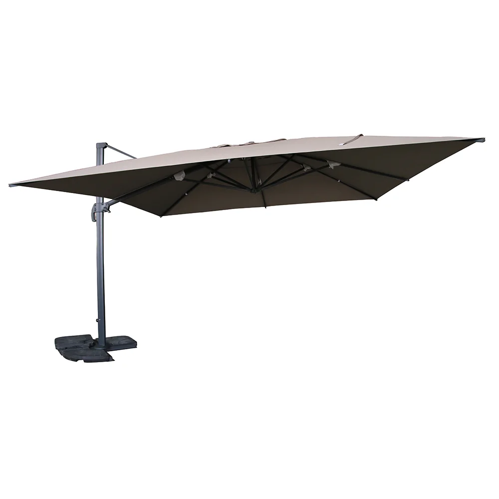 3,95 x3,95 m Aluminium Roma Sun Umbrella Parasol