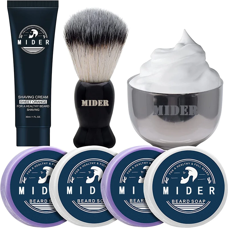 Wholesale High-End Beard Care Gift Box Daily Beard Brush Grooming Wash Beard Cream