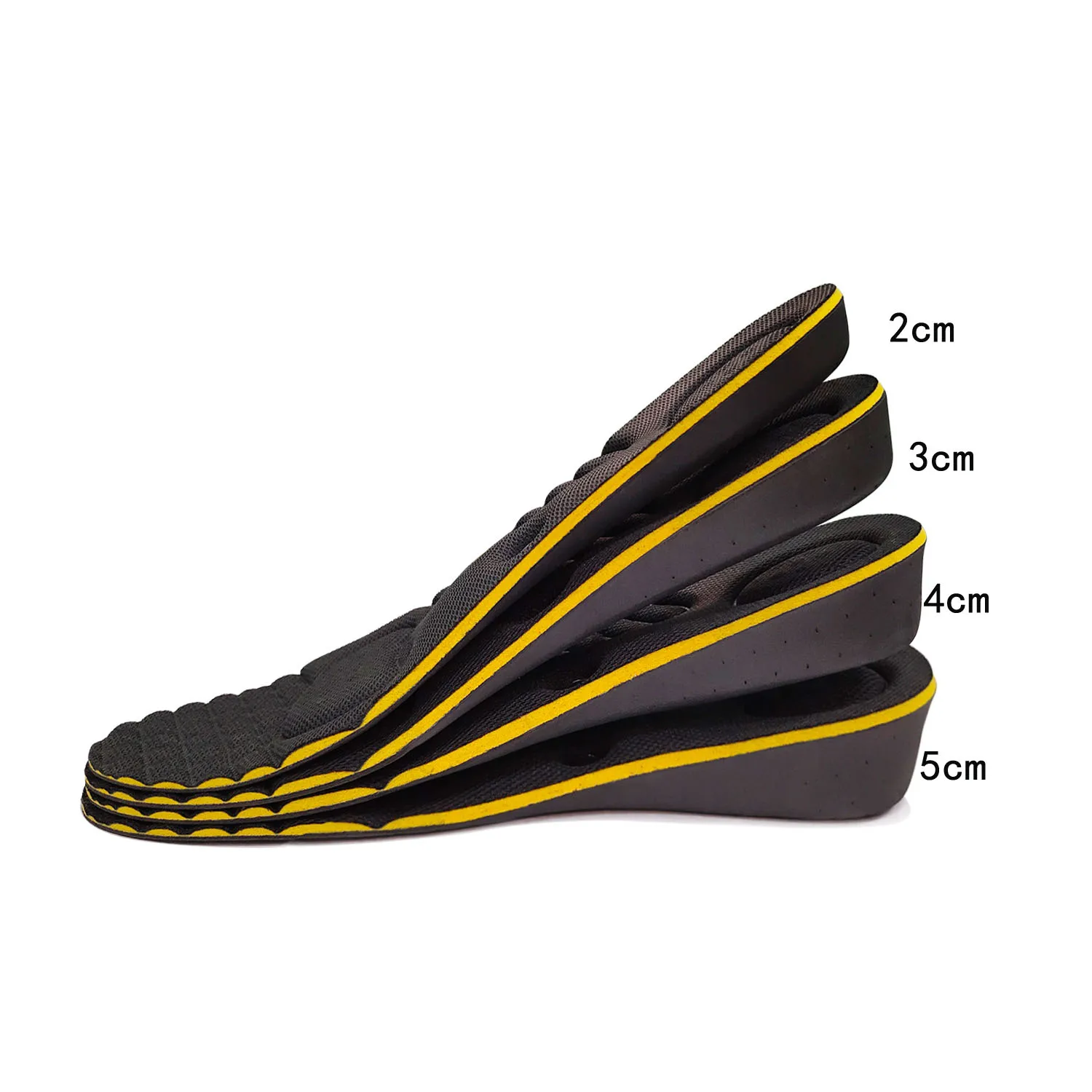 Magnet Therapy Height Increase Inner Insoles EVA Shock Absorption Unisex Invisible Taller Insert Full Length Height Elevator