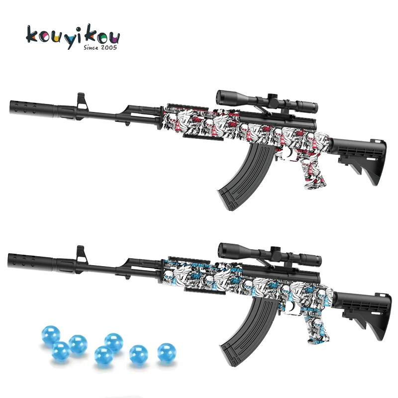 Kouyikou SKS One-Button Automatic de gel agua p90 pistol narf gun balls blaster automatic metal full gel gun