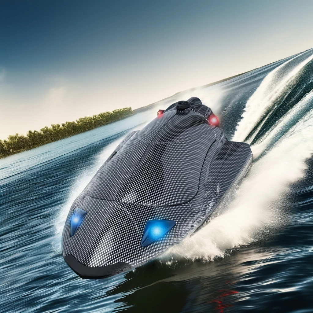 2.4G Full-Scale Remote Control Carbon Fiber Speedboat High-Speed Turbojet Water-Cooled Electric Waterplay Crafts Accessories