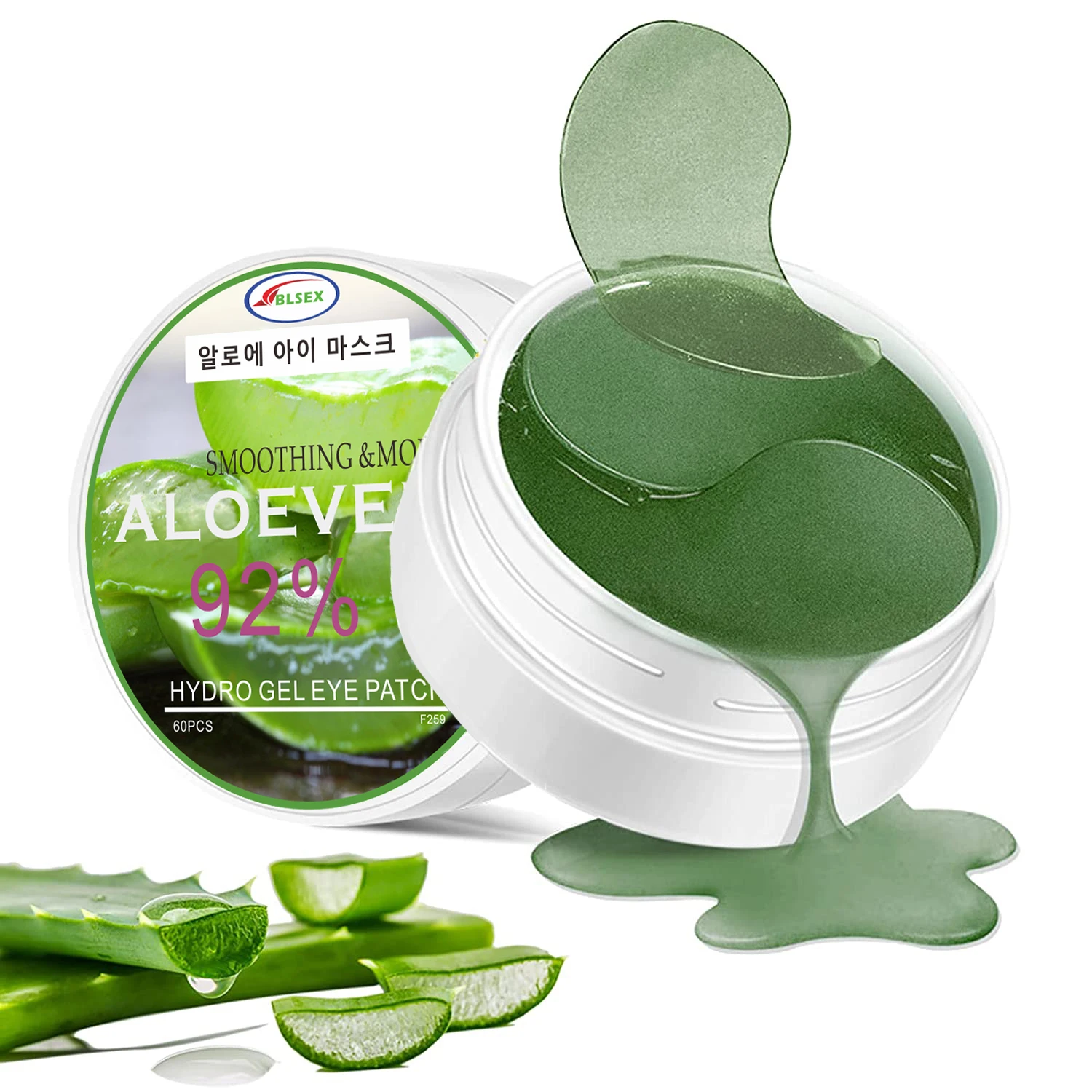 BLSEX Aloe Eye Mask Under Eye Collagen Face Skin Care Hyaluronic Acid Gel Anti Wrinkle Aging Remove Dark Circles Eye Bag