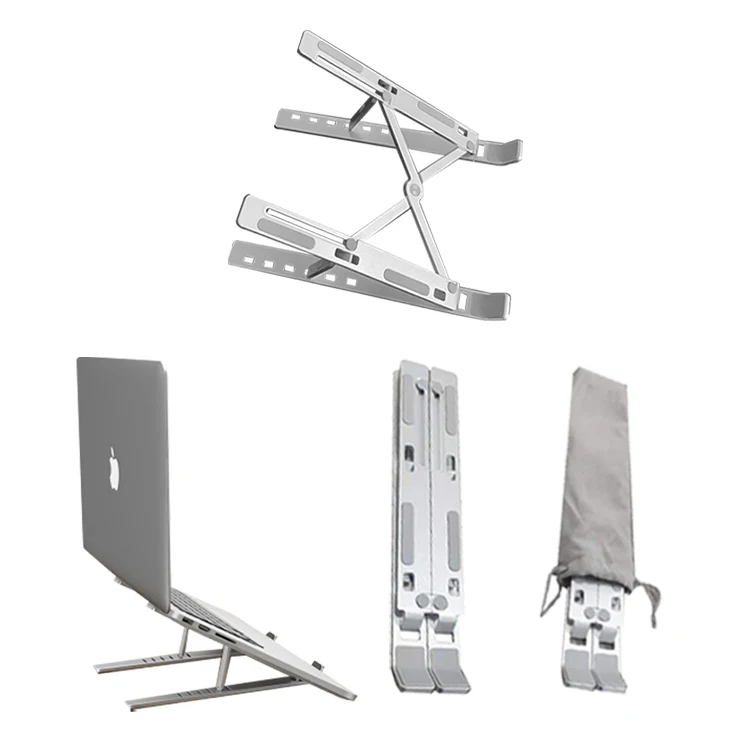 
2021 New Design Portable Aluminium Alloy Notebook Bracket Laptop Holder Stand Adjustable 