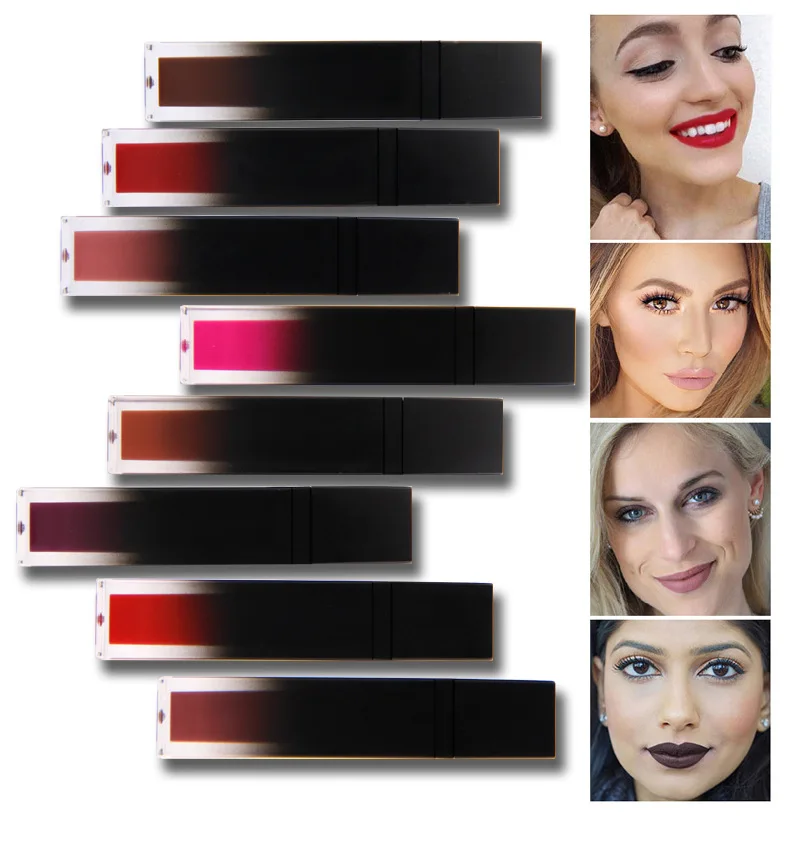 
wholesale private label cosmetics makeup 8 color long lasting waterproof liquid lipgloss 