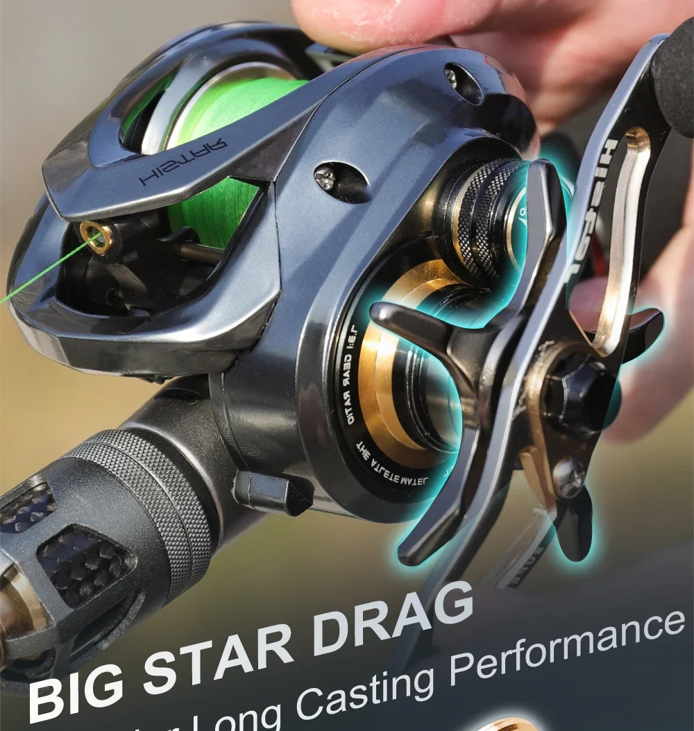Vikinger Reel BaitCast New Wide Angle Triangle Line Guide Fishing Reels Fish Catching Alarm System BaitCasting Reel Saltwater