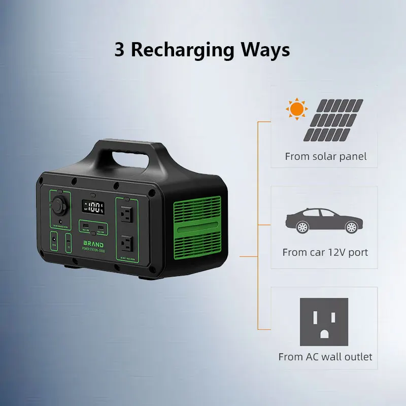 500W 1000W 1500W 2000W portable rechargeable 220v battery power station portable electric power station