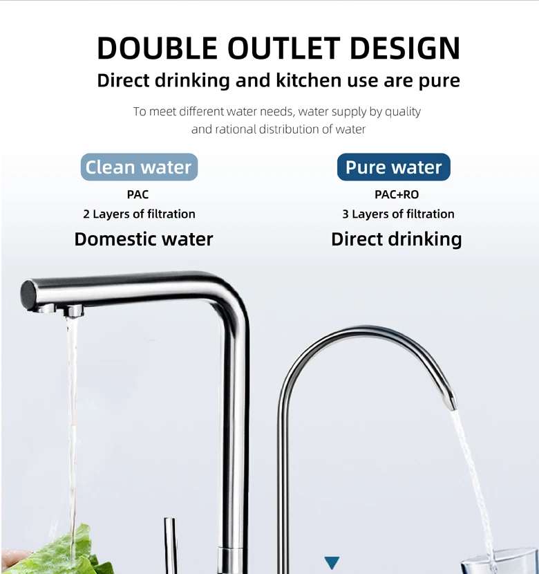 Filterpur depuratore osmosi inversa water purifier 1000 gpd under sink water dispenser