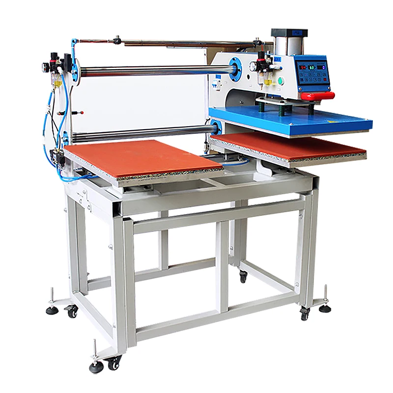 Efficient different size option Pneumatic Double Station Automatic Open Heat Transfer Press Machines for High-Quality Printing