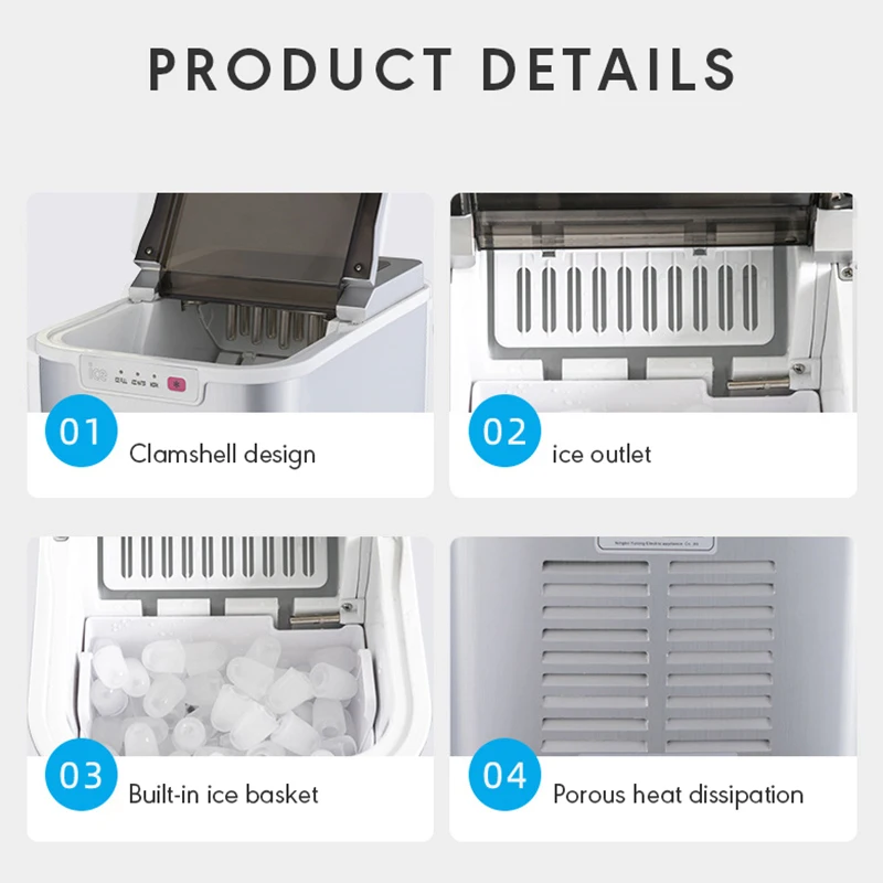 2022 Wholesale nugget portable mini ice maker making machine propane home small ice machines maker