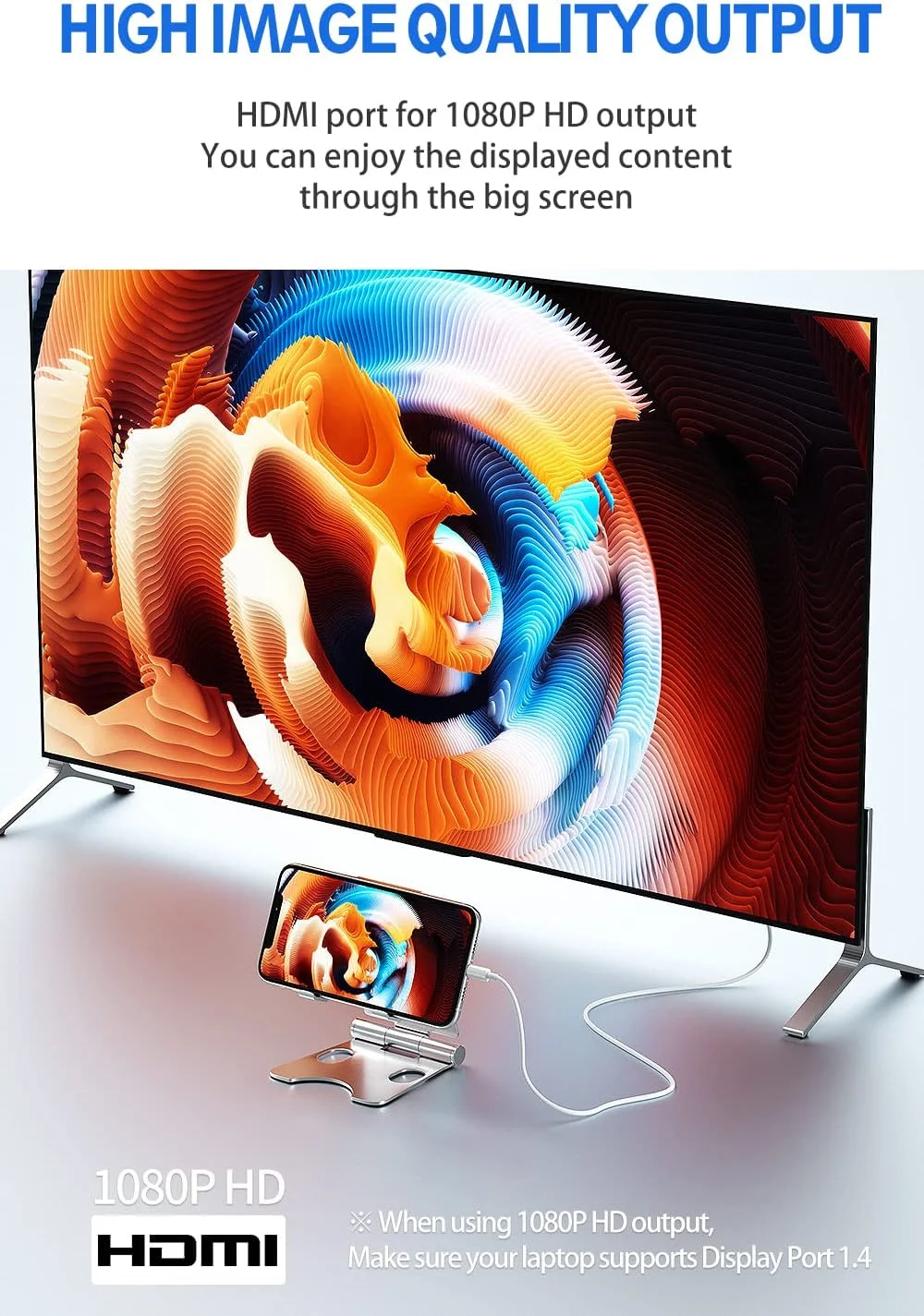 hot sell mobile hdmi cable 1080P  Digital  AV TV HDTV Audio Video Adapter  White cable  For iPhone iPad for Phone To TV