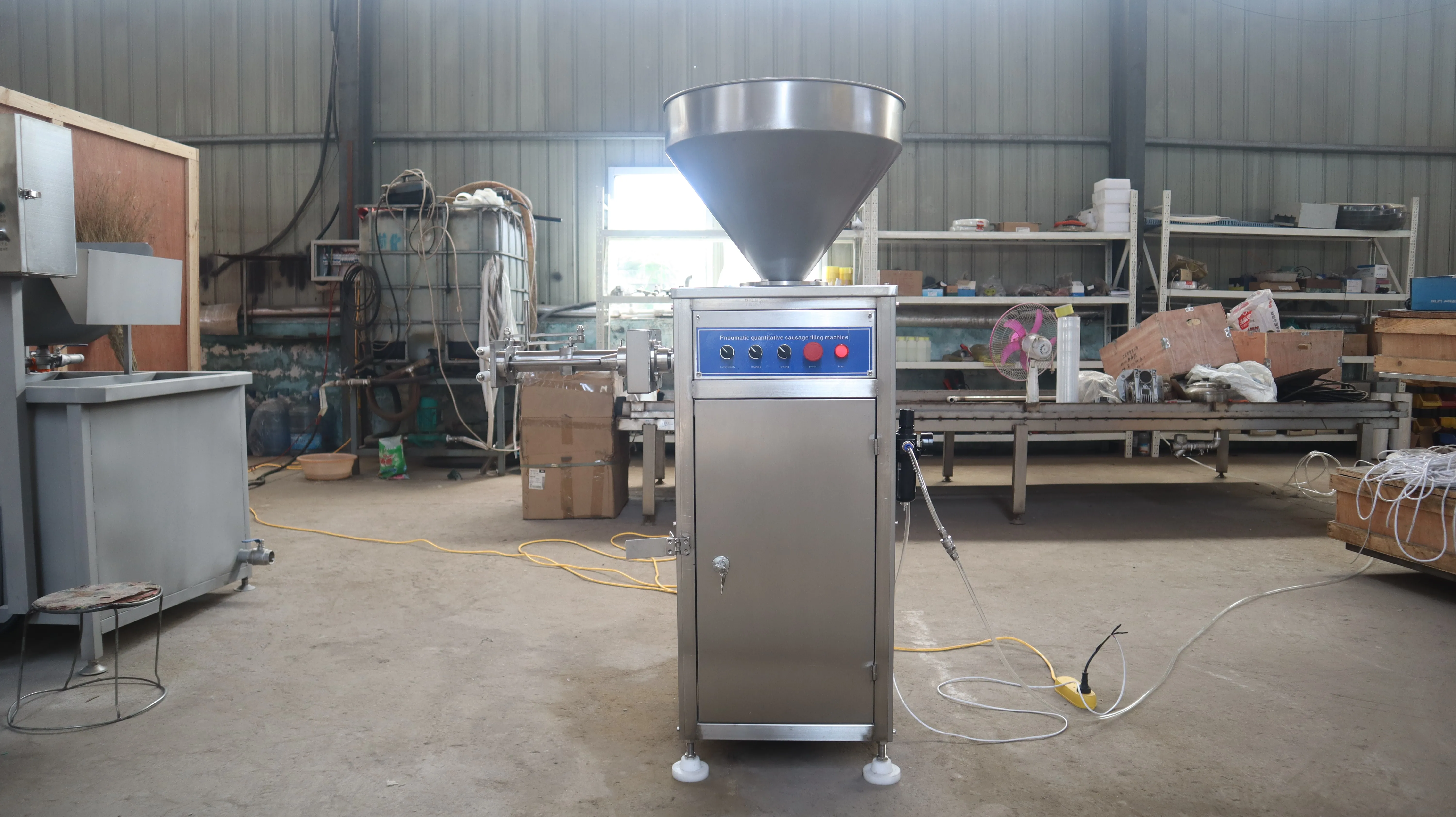 2023 304 Stainless Steel Automatic Industrial Electric Enema Chicken Sausage Stuffer Production Line Filling Make Machine Price