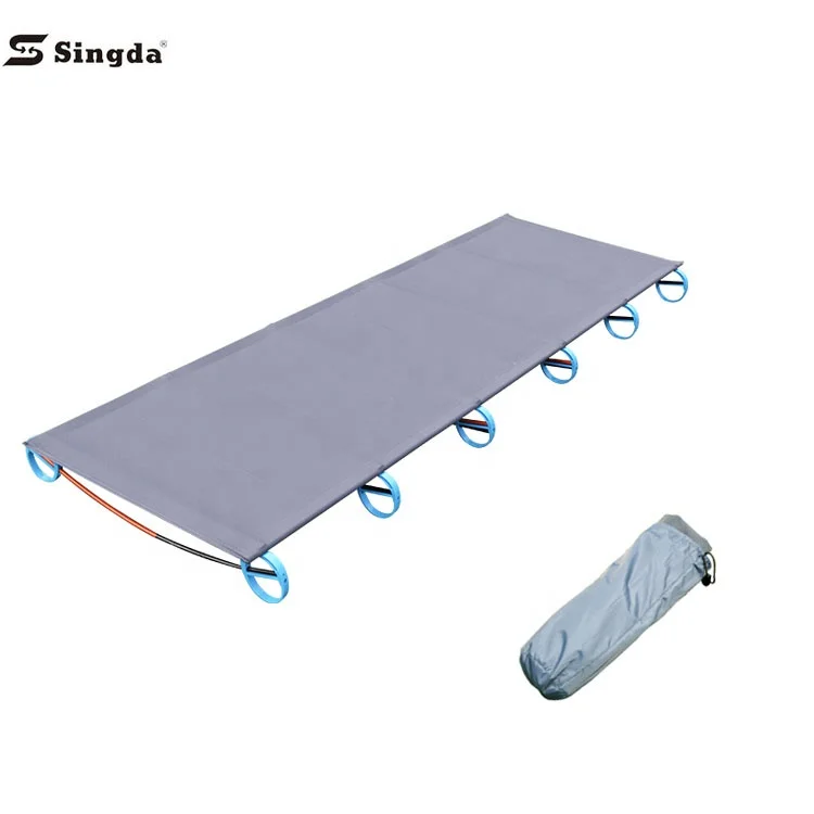 Singda Aluminum Metal Outdoor Army Military Camping Hiking Folding Sleeping Cot Camp Bed For Adults