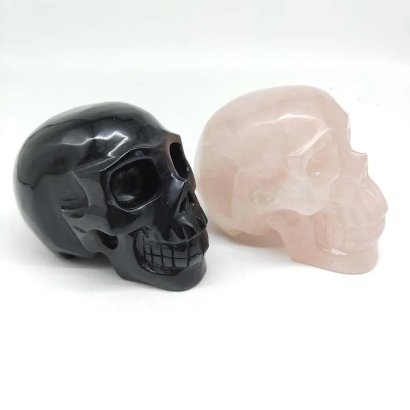
Amazon Sale Fluorite Crystal Skull Crystal Skulls Horn Gem Rose Quartz Skull From China 