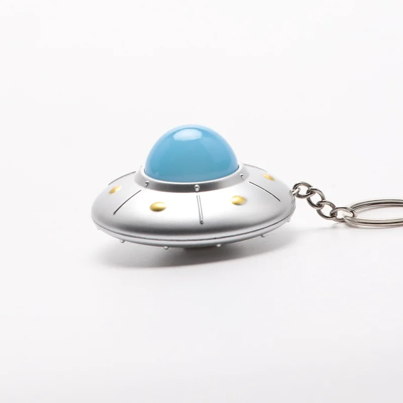 LED rocket shaped keyring light up satellite keyring