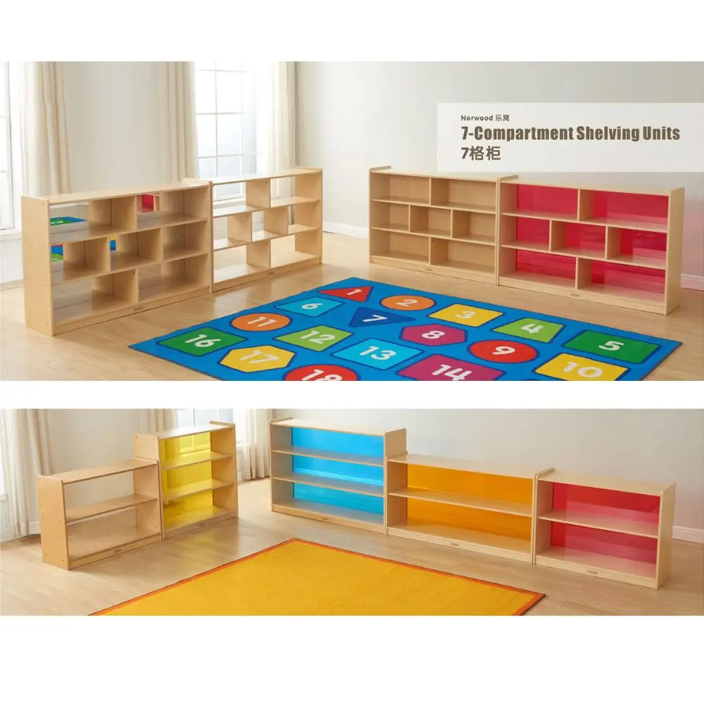 wooden preschool daycare furniture cubbies for kindergarten