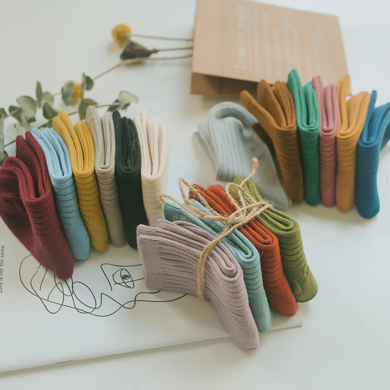 YUELI fashion socks wholesale best children pure combed cotton kids socks