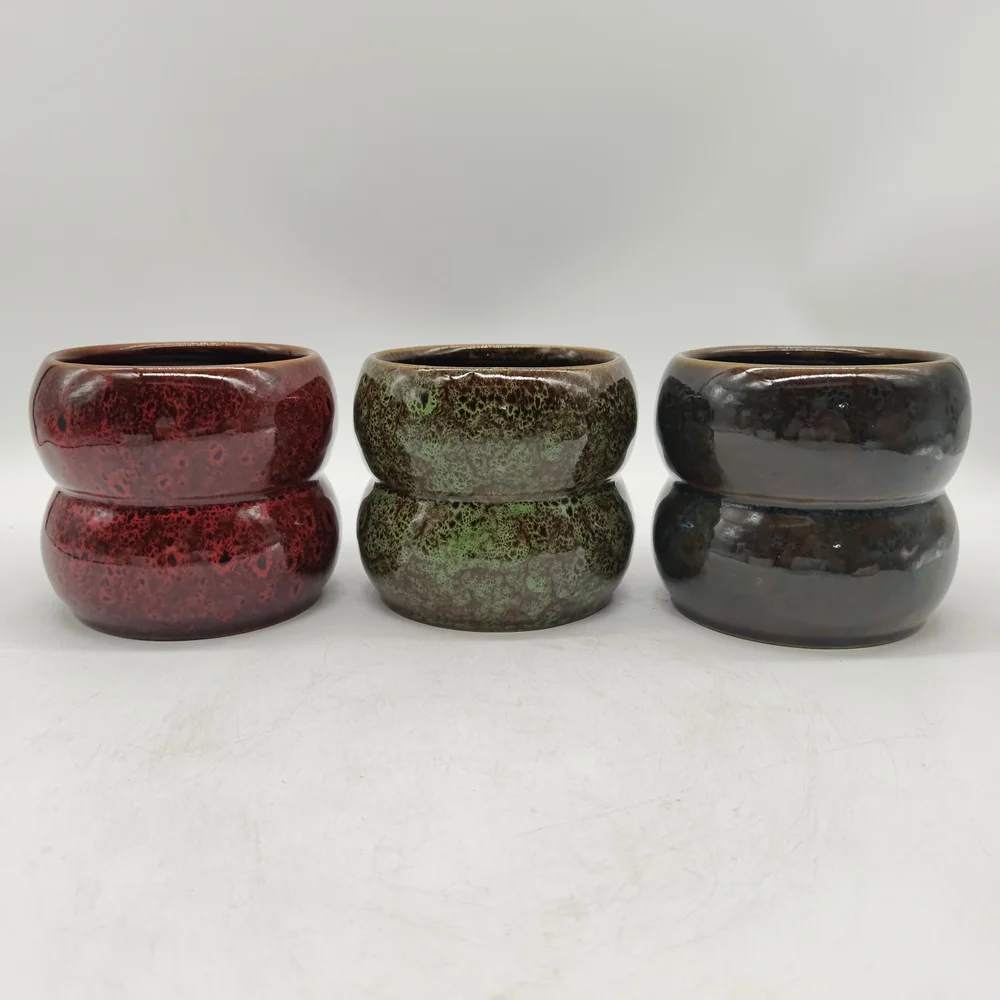 Custom designs unglazed high quality cheap price round resin antique Fiberglass pots Planter orchid garden