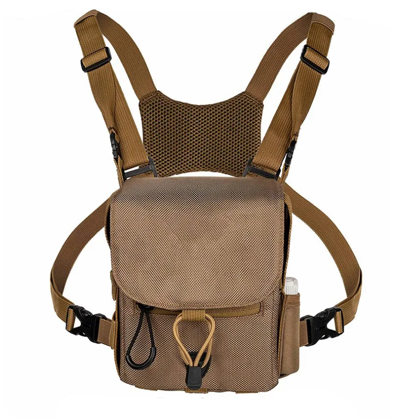 Binocular Harness Chest Pack Front Pouch Bino Backpack Adjustable Vest Bags for Hunting, Hiking, and Shooting