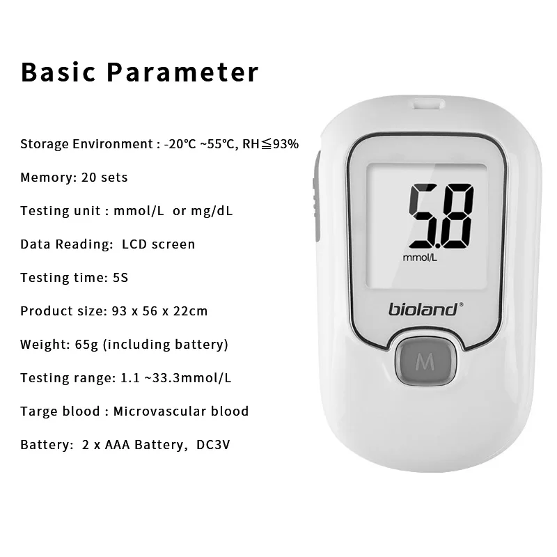  CE Marked Stripless Blood Glucose Tester Meter Price Test
