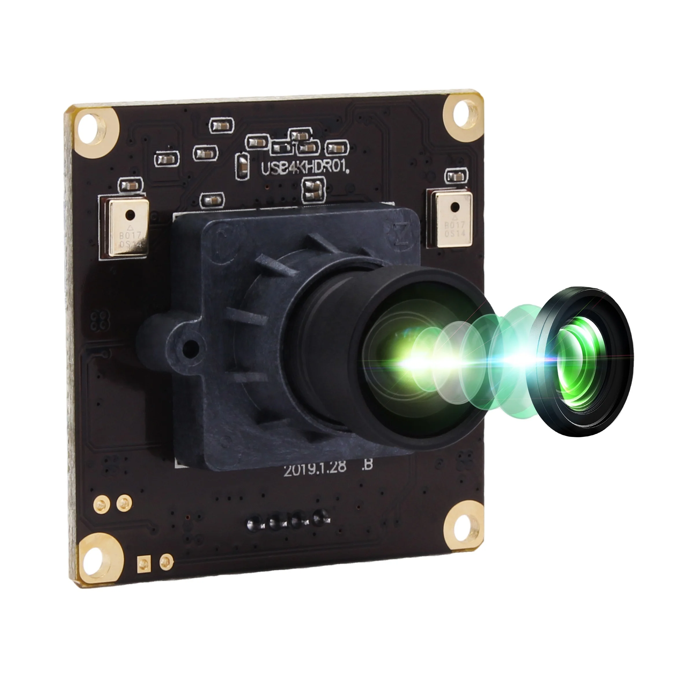  ELP 4K USB Camera with Microphone Ultra HD No Distortion Lens Module Sony Sensor Wide Angle