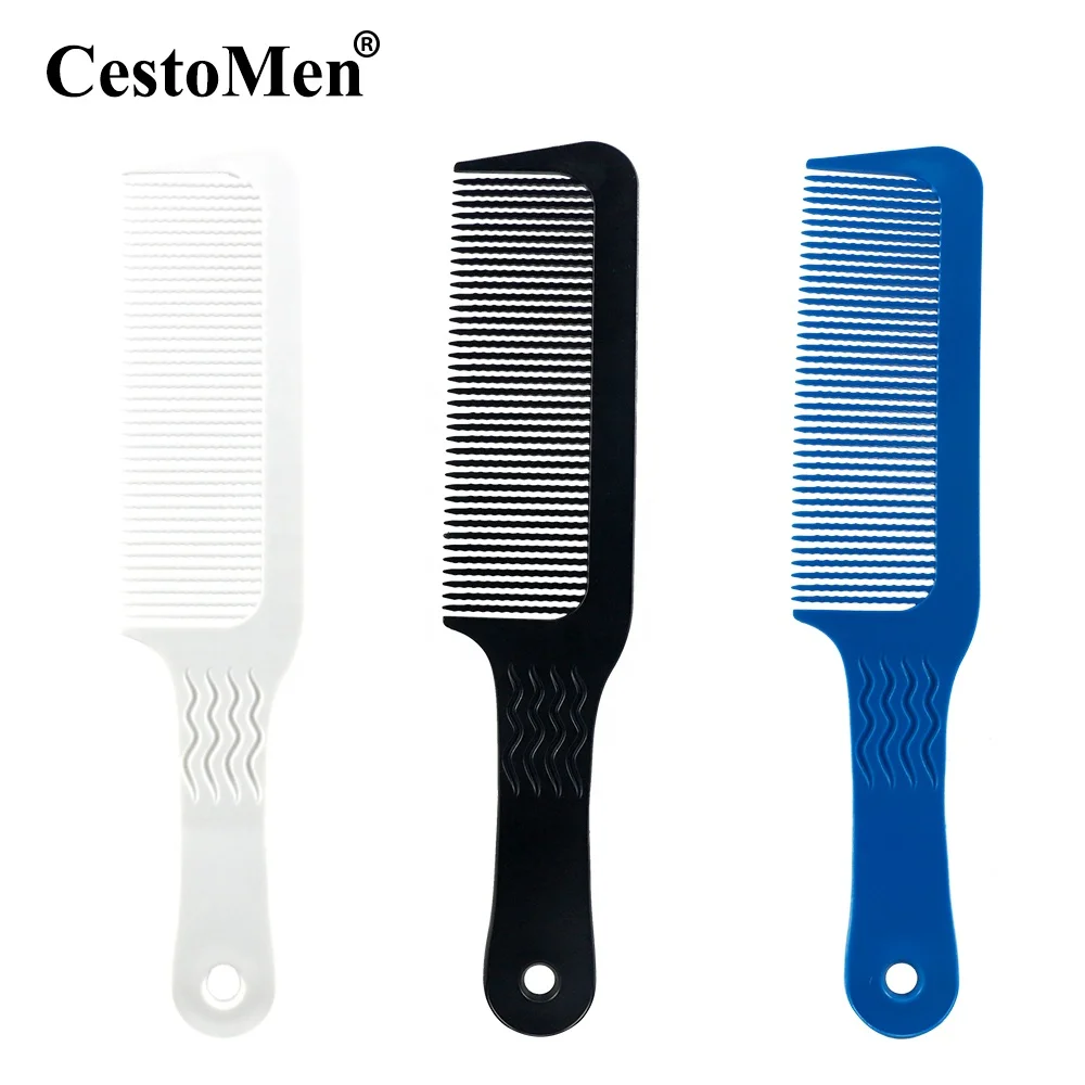 CestoMen Salon Tools Hair Accessories Men Hair Cutting Clipper Trimmer Comb Wave Teeth Level Cutting Plastic Barber Flattop Comb