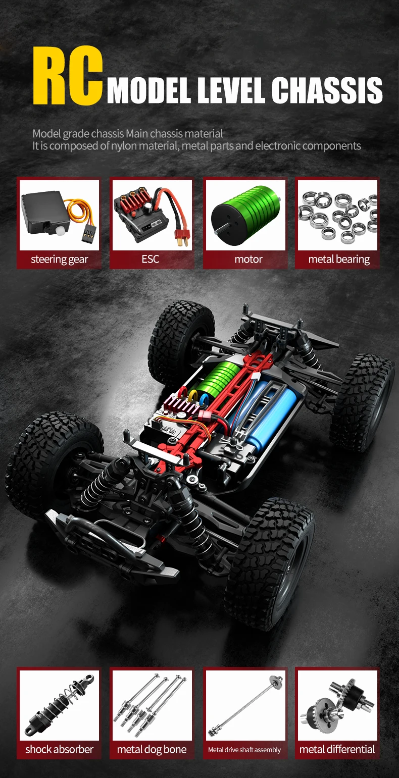 1/16 JJR/C Q117D Full Scale Brushless Off-road High Speed Remote Control rc cars for adults with high speed rc drifting car
