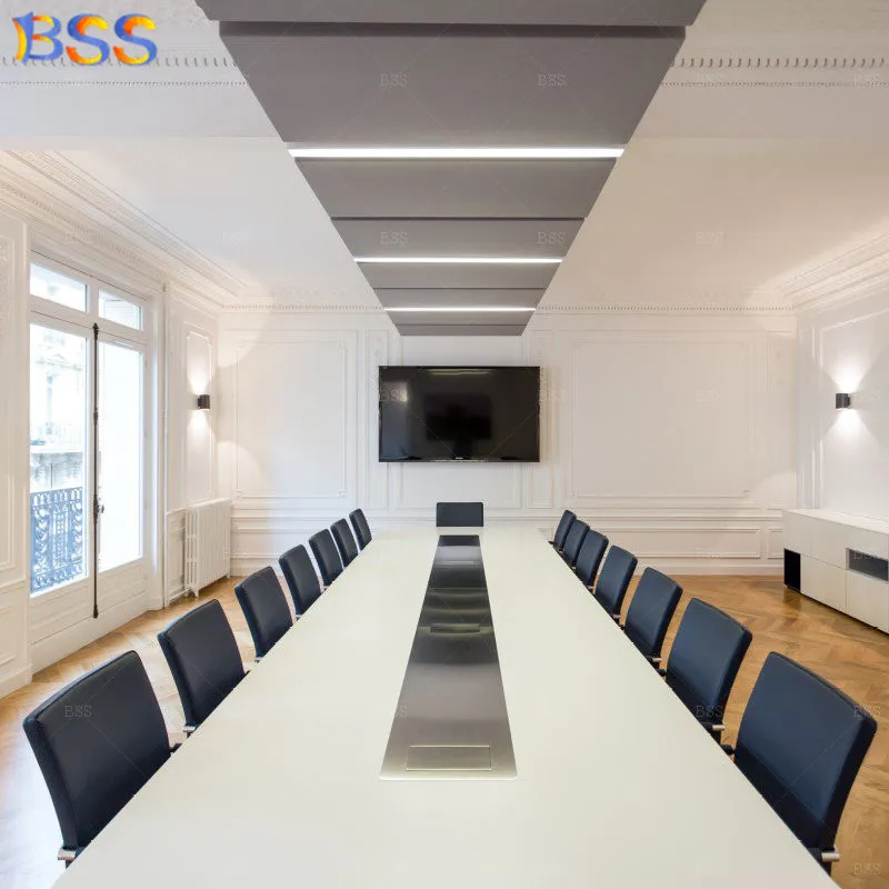 Canada Best Selling Amazing Rectangle 16ft Long Modern Office Marble Conference Room Table With Chairs