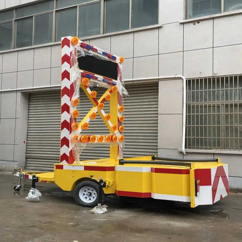 Flashing Road Work Construction Site Directional Amber Led for Sale Sign Trailers Roadway Safety Solar Traffic Arrow Board