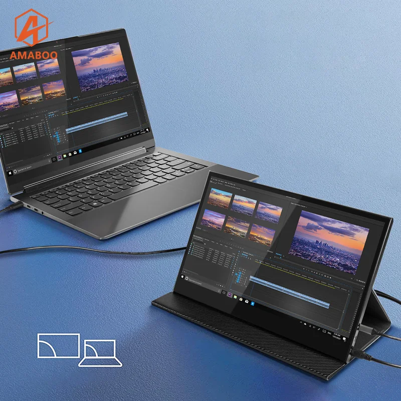 Wholesale factory 15.6 inch 1080P portable touch display notebook phone Switch one-line projection screen