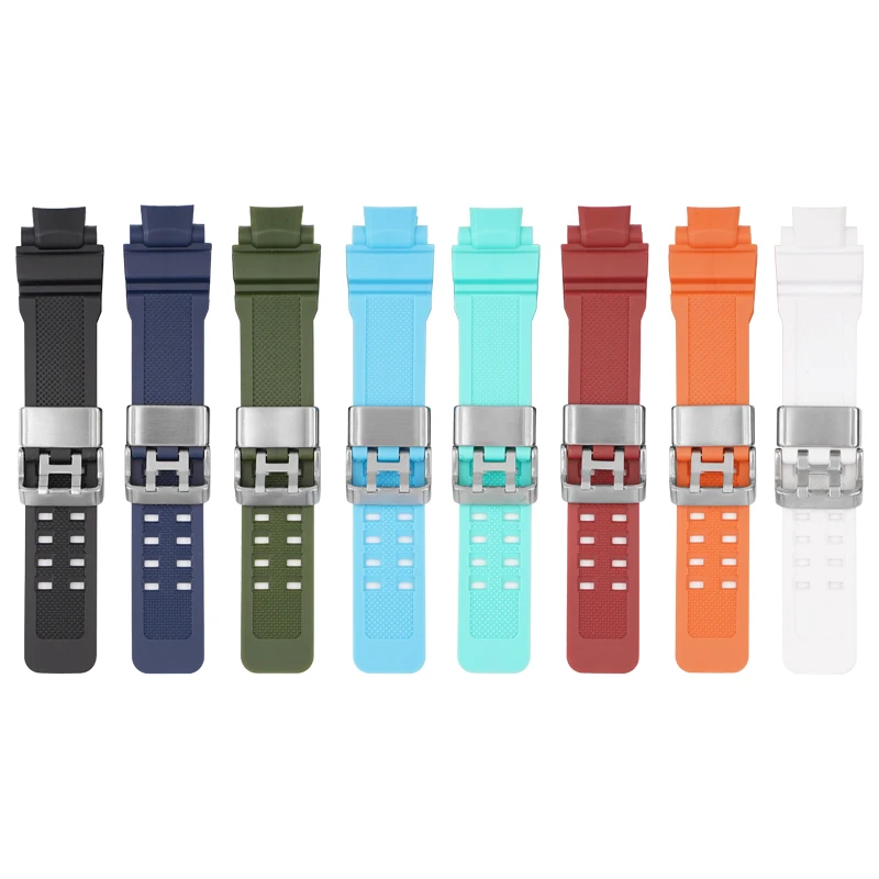 Для G Shock GA-1000/1100 GW-4000 GW-A1100/A1000 G-1400 ТПУ замена ремешок силиконовый резиновый для часов «сделай сам»