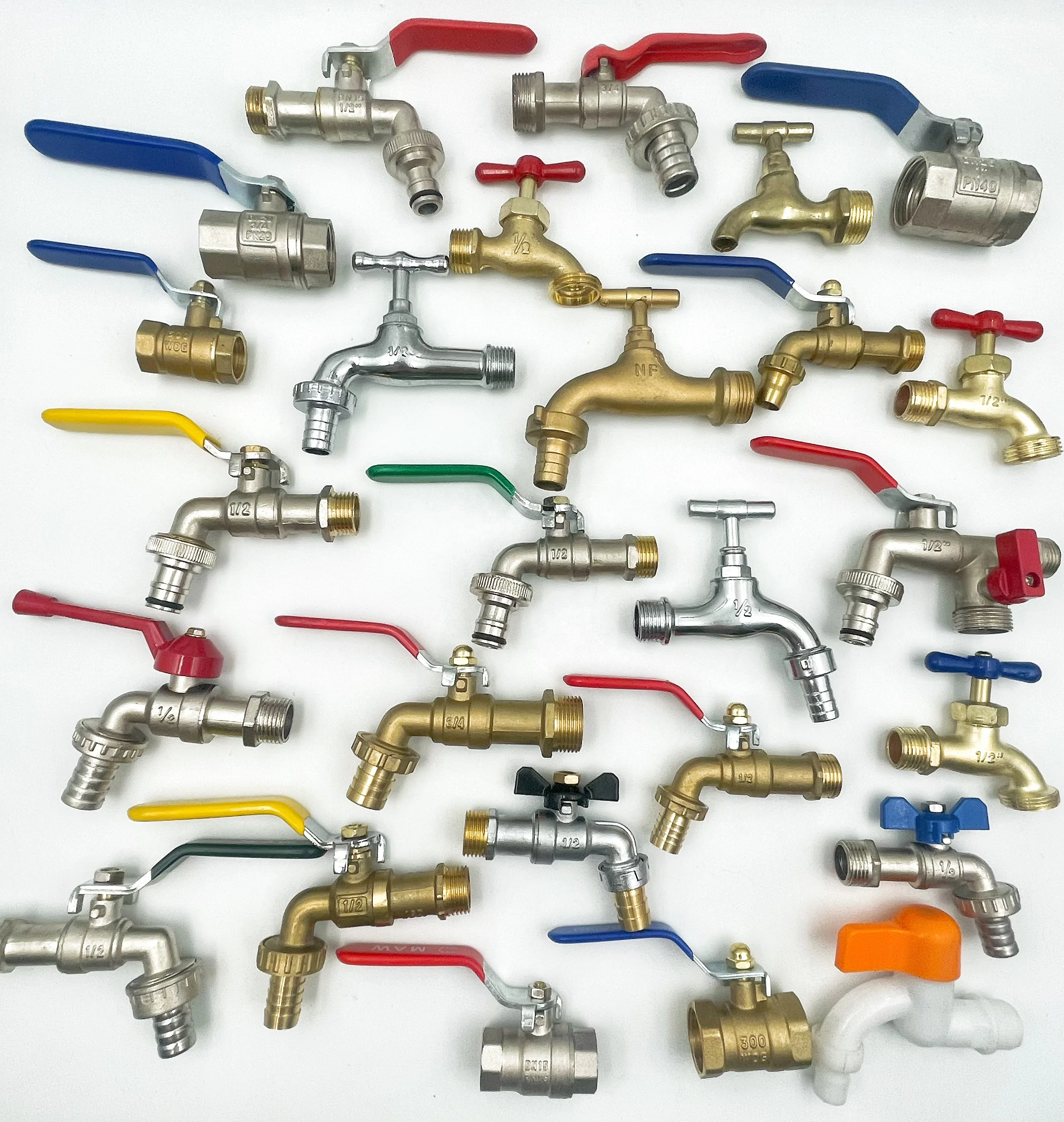 Brass Bib Cocks Tap 1/2 Pipe Fitting Hose Tap Wall Mounted Thicken Anti-freeze Water Bib Valve Tap for Garden Outside