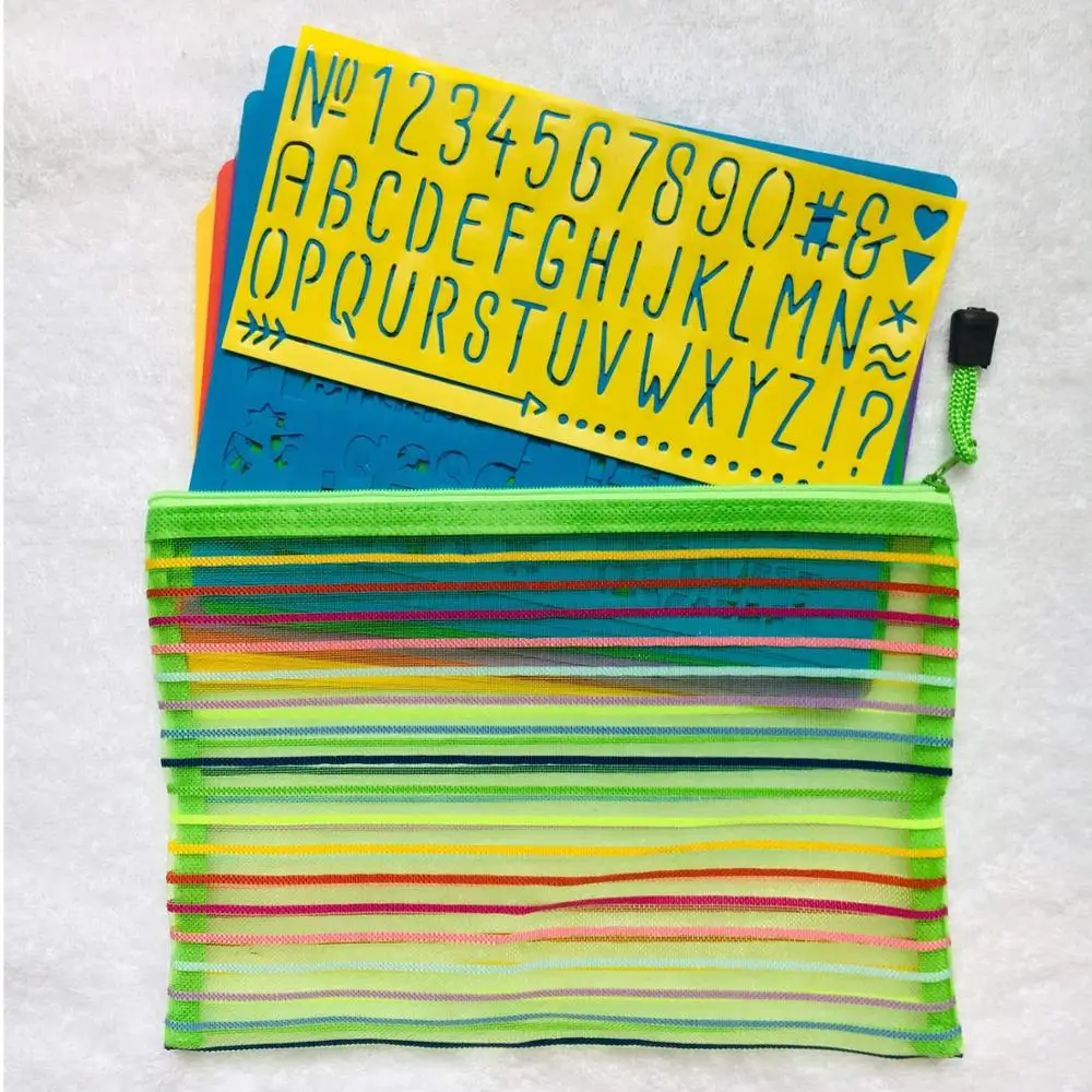 
2019 Wholesale Custom plastic drawing stencil sets for kids 