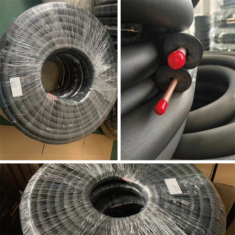 HVAC 50ft Copper Pipe  Line Set Insulated Copper Tubes Copper Pair Coils  15m  for Air Conditioner