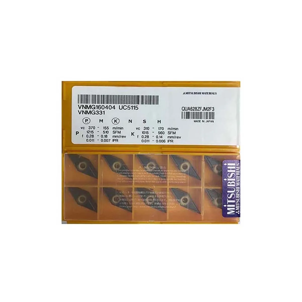 Mitsubishi 100% Original VNMG VNMG160408 MS US735 VNMG160404 NX2525 VNMG160412 UC5115 VNMG160402 FH NX2525 Turning Inserts