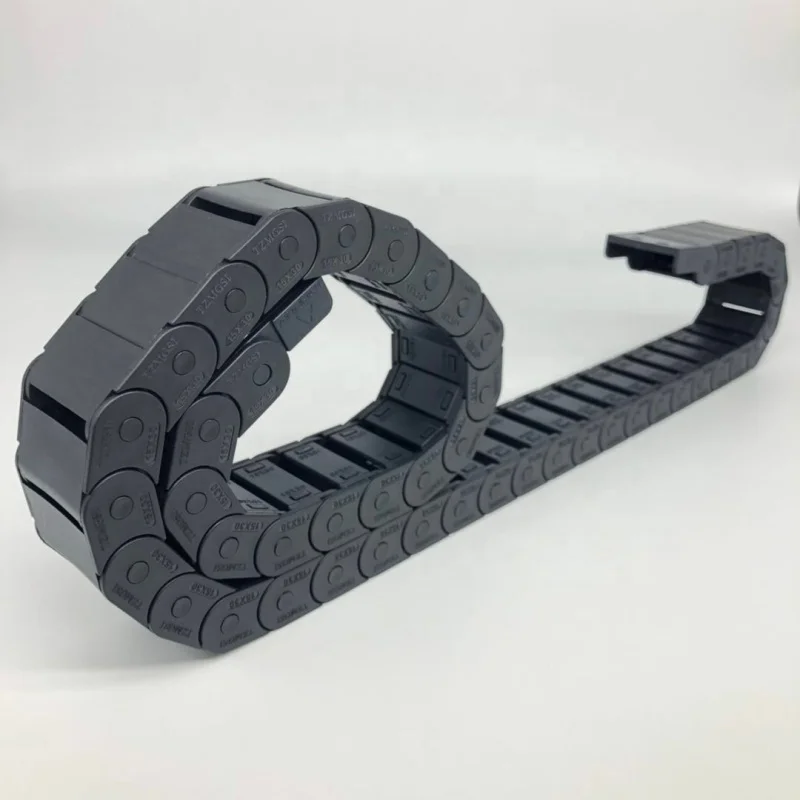 15x30 Nylon cable tank chain supporting chain bridge semi closed openable small towline