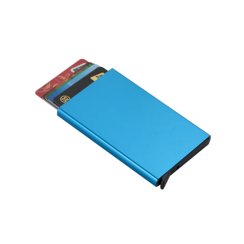 Metal Blocking RFID Credit Card Holder Metal Aluminum Name Card Case Wallet With Multi-colors In Stock