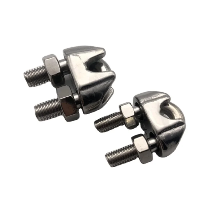 M2-M22 Hardware Rigging Cable Clamps Stainless Steel Wire Rope Clip U Bolt Saddle Clamp