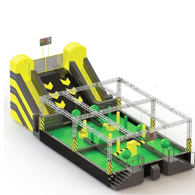 kids parks inflatable ninja warrior obstacle course for sale