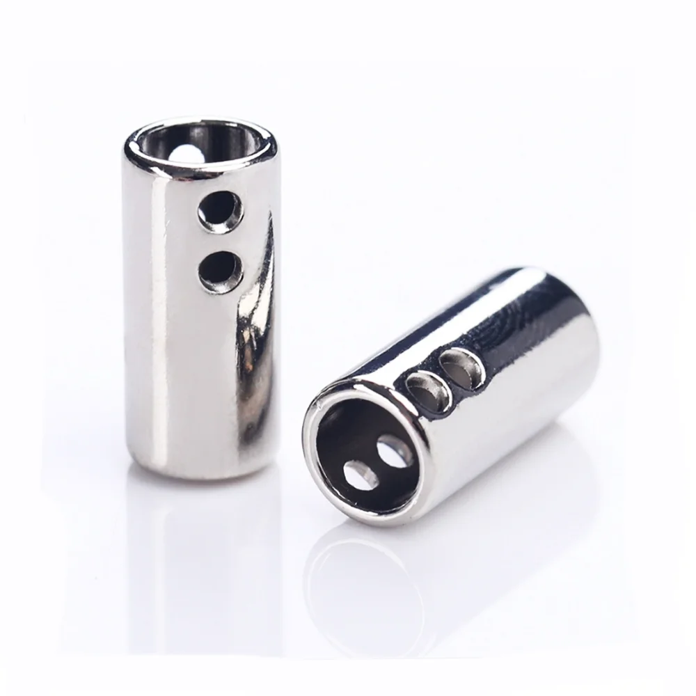 Wholesale swimwear shoe lace stopper alloy ends conical bell cord lock