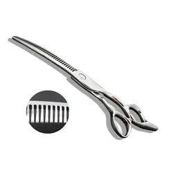 High Quality Hot Selling Wholesale A4-7035CT Japan 440C Pet Grooming Thinning Shears Curved Blade Scissors