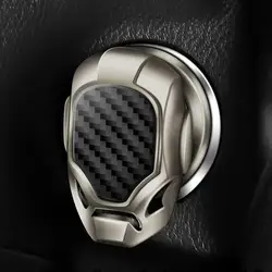 Iron Man Carbon Fiber Start Stop Cover Interior Engine Ignition Push Button Cover For Different Car Brands