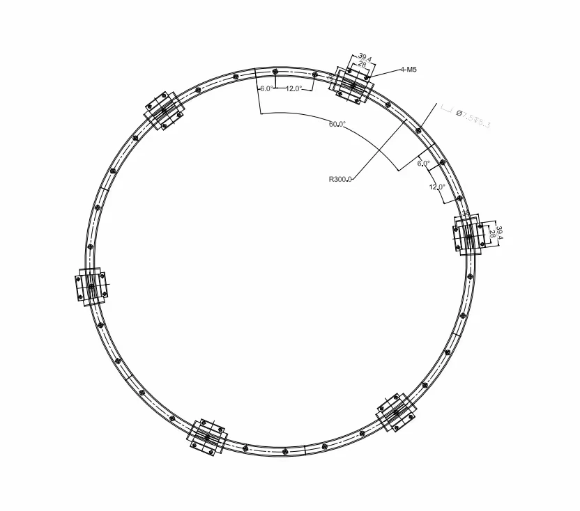 original japan thk brand circular curved ARC saw linear guide HCR35 HCR35A+60/600R HCR35A+60/800R HCR35A+60/1000R