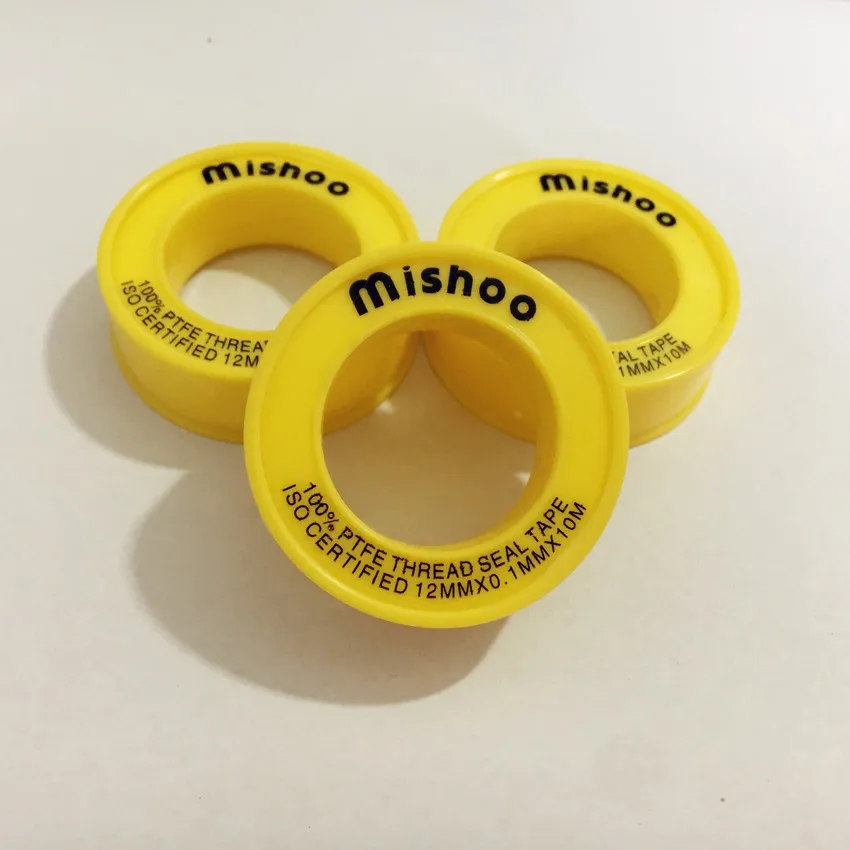 Высокое качество супер липучие 12 мм Mishoo герметизирующая лента для уплотнения резьбовых соединений Пакистана используется в