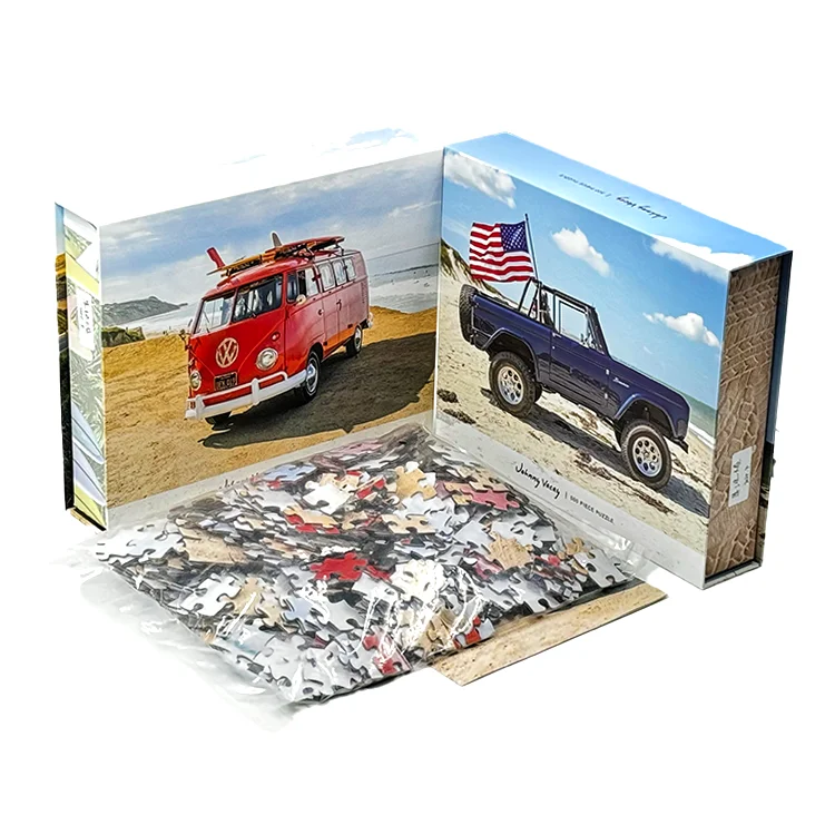 Factory Custom Design Jigsaw Puzzles Diy Paper Cardboard 500/1000 Pieces Puzzles Jigsaws For Adult With Box