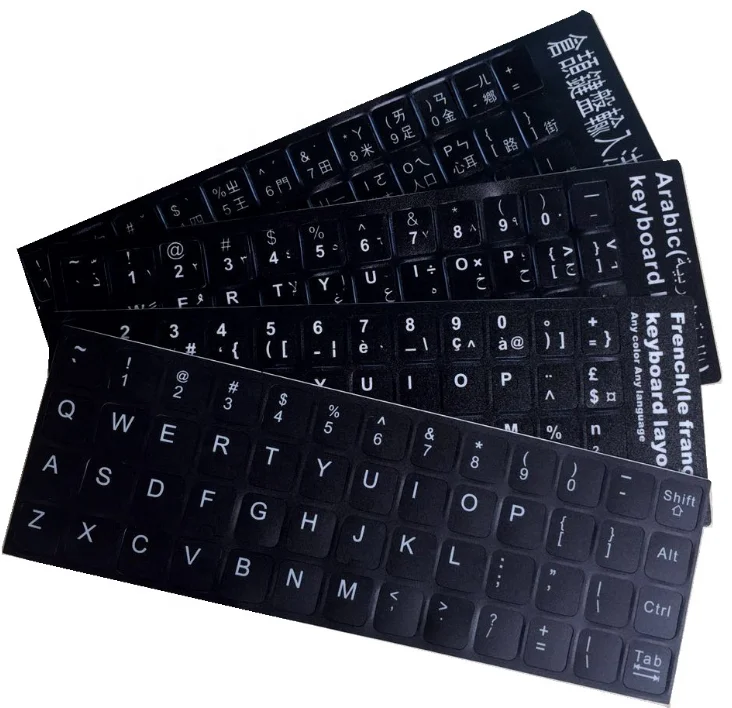 New Durable Keyboard Stickers For Laptops In Russian Korean Japanese German Language