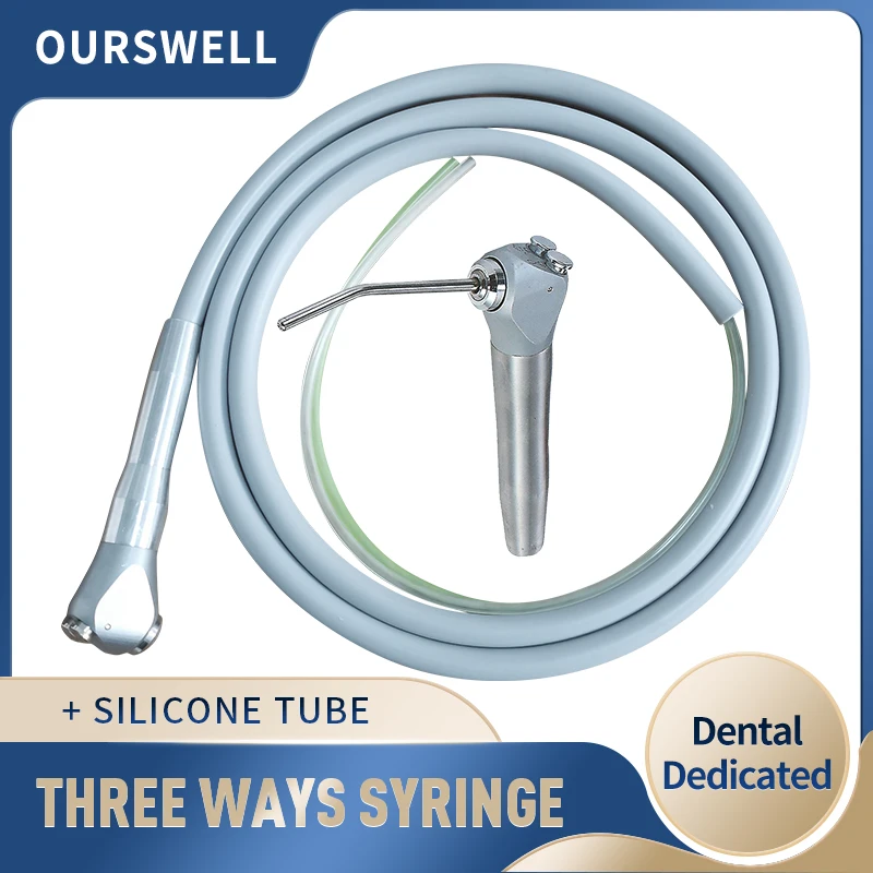 Dental Air Water Spray Triple 3 Way Syringe Handpiece + 2 Nozzles Tips Updated A Machine for dental chair