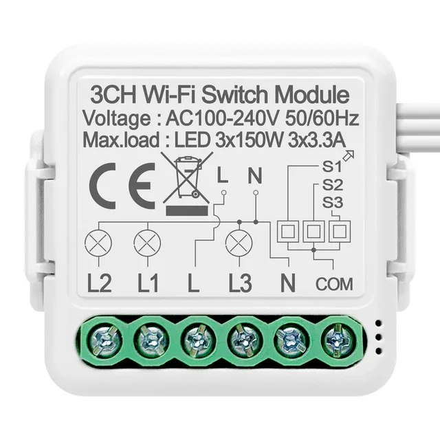 Home Automation Tuya Smart Mini 2Way WiFi Switch Module Relay 1/2/3/4 Channel