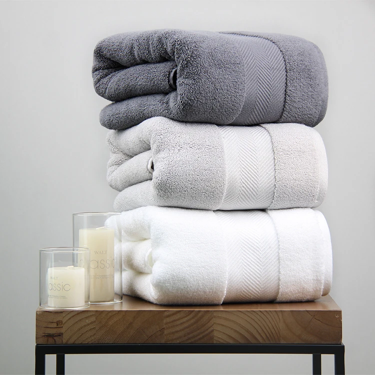 Towels high quality bamboo and cotton serviette de bain toallas with customized size
