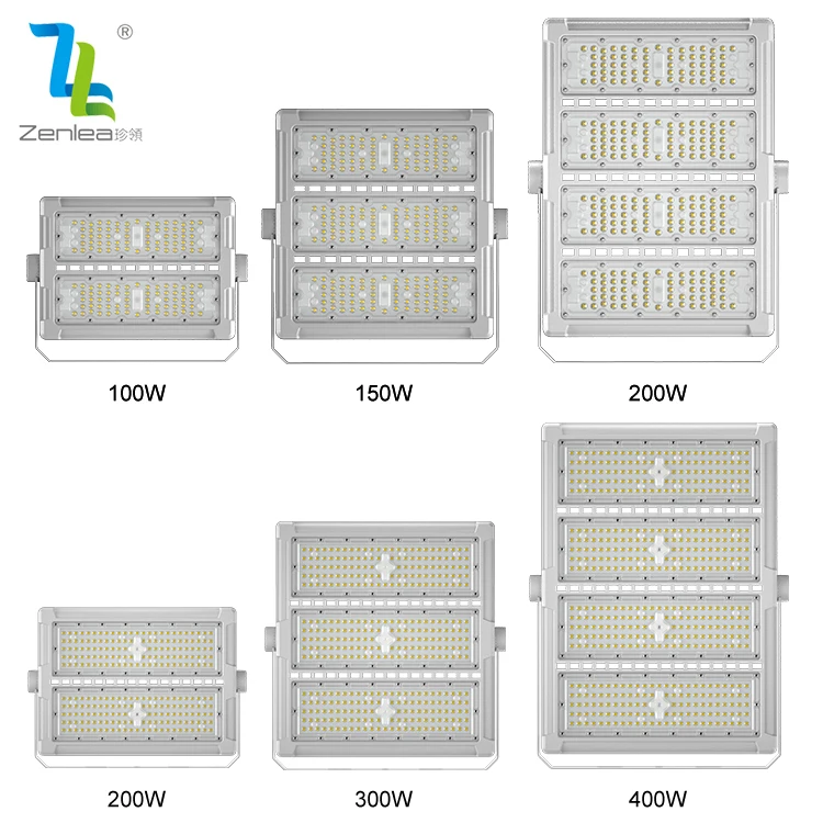 High Lumens Street Stadium Tunnel Lighting Outdoor Ip65 Waterproof Aluminum 200w 300w 400w Led High Mast Light